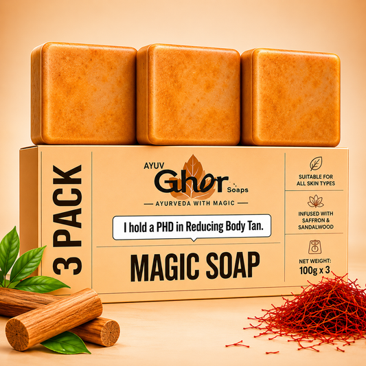 Pack Of 3 Magic Soap- Sandal Wood and Saffron Soap