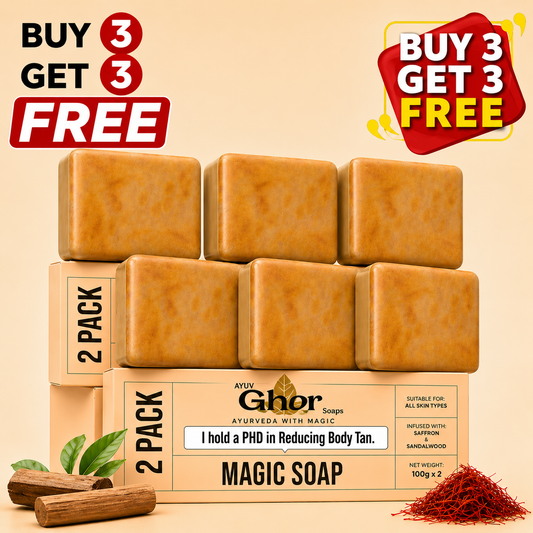 Buy 3 Get 3 Free Magic Soap- Sandal Wood and Saffron Soap